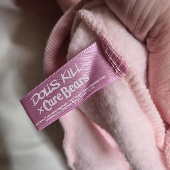 DOLLS KILL x Care Bears pink Loving You oversized sweater hoodie sweatshirt M/L - Picture 7 of 12